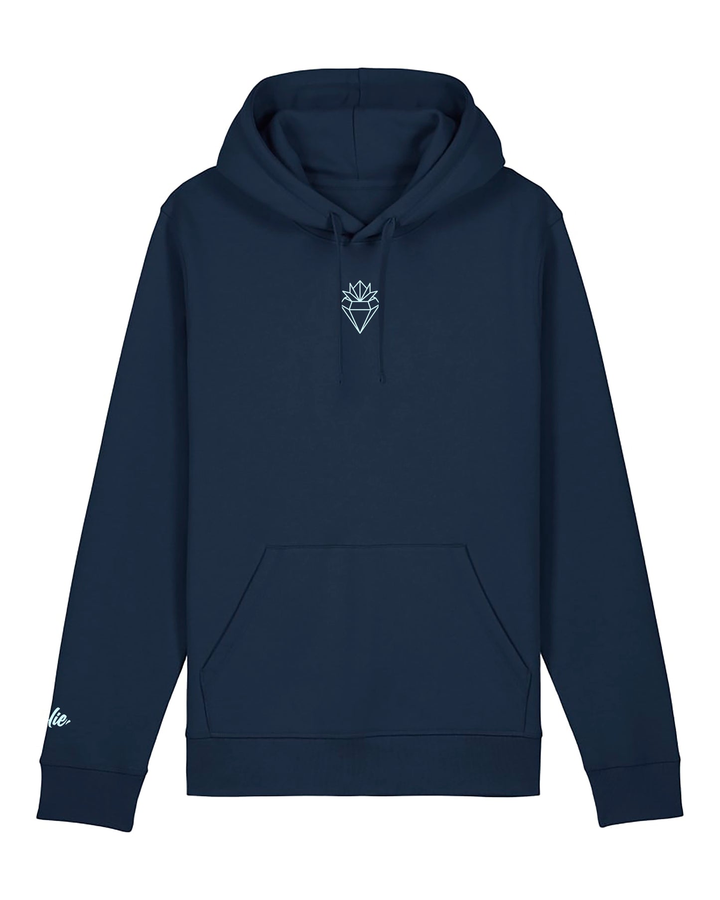 Lo-Lie French Navy Hoodie w Sky Blue Crowned Diamond