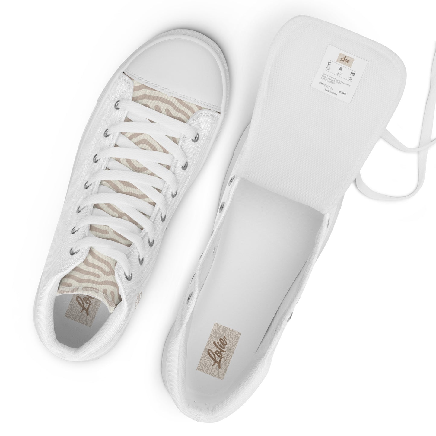 Crowned Diamond Men’s high top canvas shoes